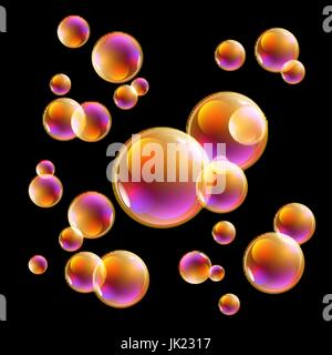 gelbe abstrakte festliche Bokeh Lichter Hintergrund Kunst Stock Vektor