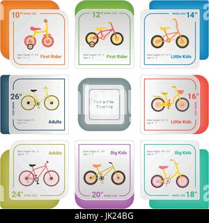 Fahrrad-Infografiken, Isolated On White Background. Vektor-Illustration. Stock Vektor