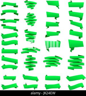 Satz von leeren Handelskauf Aufkleber, Elemente, Abzeichen und Etiketten. Grün. Kunst Stock Vektor
