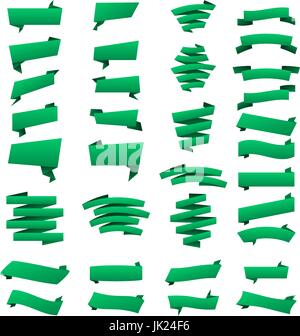 Satz von leeren Handelskauf Aufkleber, Elemente, Abzeichen und Etiketten. Grün. Kunst Stock Vektor