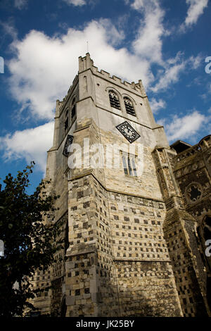 Waltham Abbey Kirche, den Ort der Bestattung König Harold im Jahr 1066. Auch bekannt als The Abbey Church Tierkreis Decke ist berühmt dafür. Stockfoto