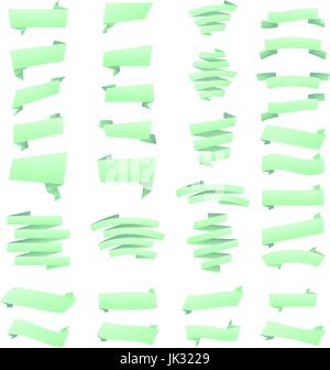 Satz von leeren Handelskauf Aufkleber, Elemente, Abzeichen und Etiketten. Grün. Kunst Stock Vektor