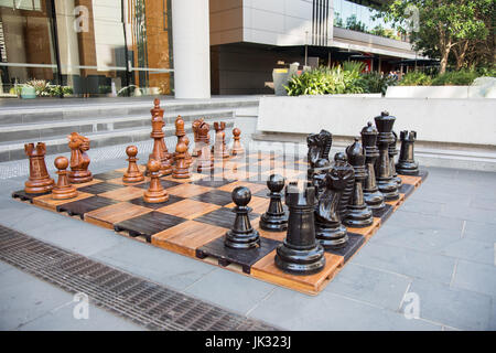 Sydney, New South Wales, Australien-November 18,2016: Riesen-Schach Brettspiel am Darling Harbour in Sydney, Australien. Stockfoto