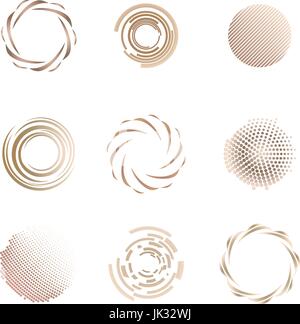 Ungewöhnliche Icons Set isoliert auf weißem Hintergrund Vektor Stock Vektor