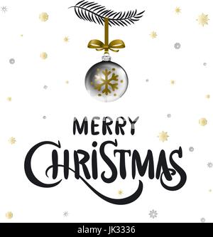 Frohe Weihnachten. Weihnachten-Kalligraphie. Moderne Pinsel Schriftzug handschriftlich. Design-Elemente wie von Hand gezeichnet. Kunst Stock Vektor