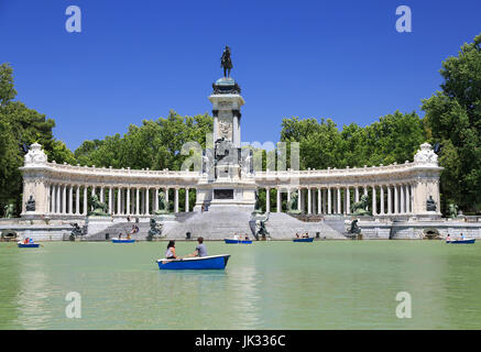 Parque del Retiro in Madrid, Spanien Stockfoto