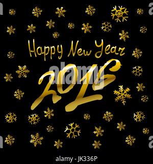 Vektor - 2016 frohes neues golden leuchtenden Kunst Stock Vektor