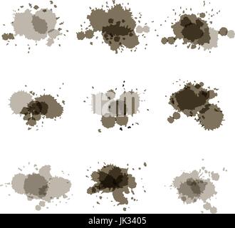 Aquarell handbemalt Kreise Set Kunst Vektor vor Ort Stock Vektor