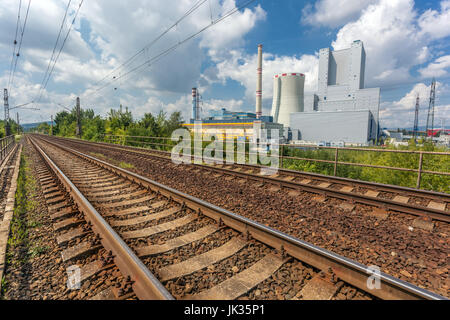 Kraftwerk Ledvice, Nord-Böhmen, Tschechische Republik Stockfoto