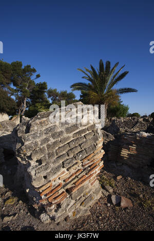 Italien, Sardinien, Südwesten Sardiniens, Nora, römische Ruinen, detail Stockfoto