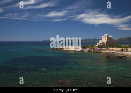 Italien, Sardinien, westlichen Sardinien, Alghero, Rada di Alghero Bucht und Villa Las Tronas hotel Stockfoto