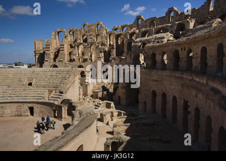 Tunesien, Tunesien Central Coast, El Jem, Kolosseum, b. 238 n. Chr. Stockfoto