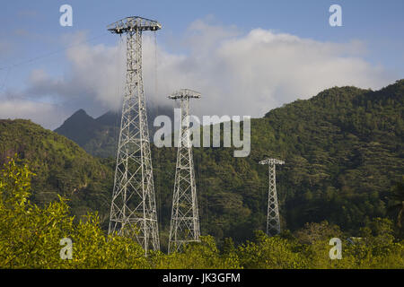 Seychellen, Mahe Island, Anse Boileau, Kommunikation Türme Stockfoto