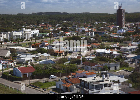 Uruguay, La Paloma, Atlantik-Badeort, Übersicht vom Leuchtturm Cabo Santa Maria Stockfoto