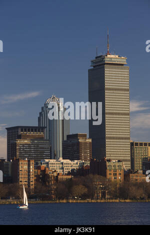 USA, Massachusetts, Boston, Back Bay, Sonnenuntergang, Stockfoto