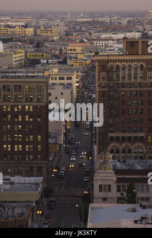 USA, California, Los Angeles, Innenstadt, entlang West 11th Street, East LA Antenne Stockfoto