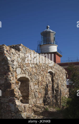 Italien, Sardinien, südwestlich Sardinien, Capo Spartivento, Leuchtturm Stockfoto