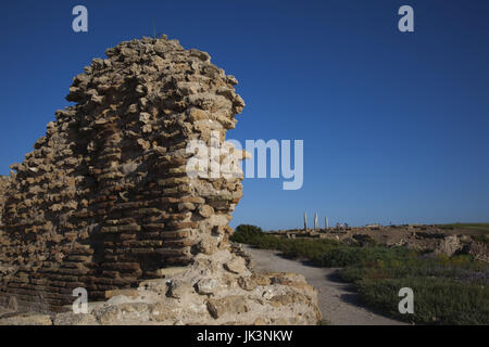 Italien, Sardinien, Südwesten Sardiniens, Nora, römische Ruinen, detail Stockfoto