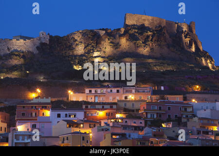 Italien, Sardinien, North West Sardinien, Castelsardo, Abend Stockfoto