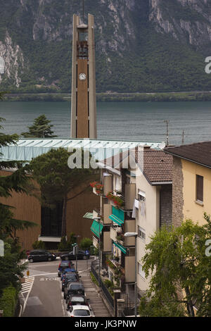 Italien, Lombardei, Lago di Lugano, Campione DItalia, Chiesa di San Zenone Kirche, b.1967 Stockfoto