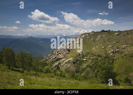 Italien, Piemont, Lago Maggiore, Mottarone, Landschaft von Berg Mottarone, El 1491 Meter Stockfoto