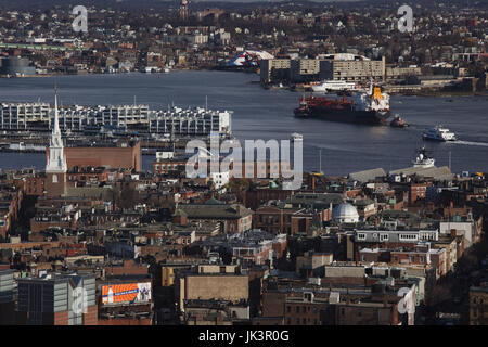 USA, Massachusetts, Boston, The North End, Little Italy, erhöhte Ansicht, tagsüber Stockfoto