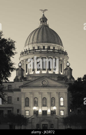 USA, Mississippi, Jackson, Mississippi State Capitol, dawn Stockfoto