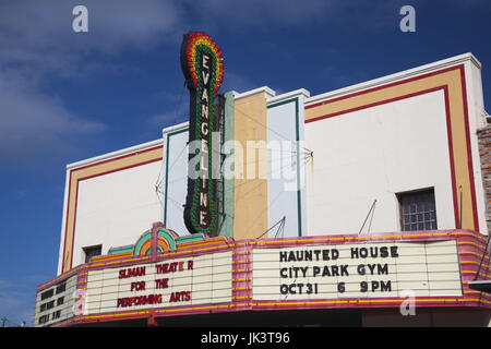 USA, Louisiana, Cajun Country, New Iberia, Art-deco-Evangeline Theater, außen, Tag Stockfoto