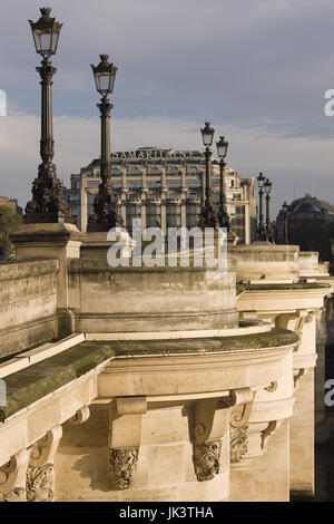 Frankreich, Paris, Pont Neuf Brücke Detail, morgen Stockfoto