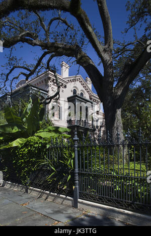 USA, Louisiana, neue Orleans Garden District, Joseph Carroll House, Garden District Herrenhaus Stockfoto