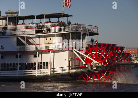 USA, Louisiana, New Orleans, Riverboat Natchez am Mississippi River Stockfoto