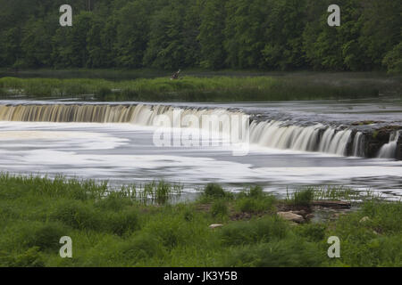 Westlichen Lettland, Kurland Region, Kuldiga, Ventas Rumba, Kuldiga Wasserfall, breitesten Wasserfall Europas, breite 275 Meter Stockfoto