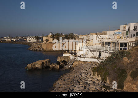 Tunesien, Tunesien Central Coast, Mahdia, Cafe Sidi Salem, morgen Stockfoto