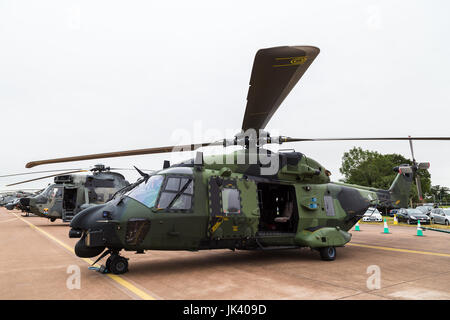 NH90 TTH aus der finnischen Heeresflieger auf 2017 Royal International Air Tattoo am Royal Air Force Fairford in Gloucestershire - die größte m gesehen Stockfoto