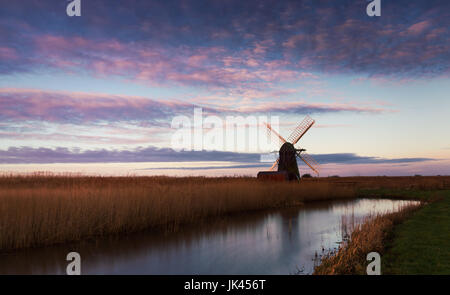 Herringfleet Mill einen Kittel Windmühle Suffolk auf der Norfolk Broads Stockfoto