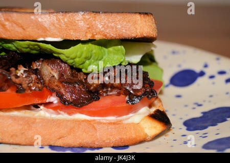 BLT-Sandwich (Speck, Salat und Tomate) Stockfoto