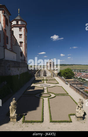 Deutschland, Bayern, Würzburg, Festung Marienberg Festung, Stockfoto