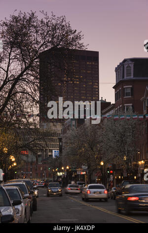 USA, Massachusetts, Boston, North End, Little Italy, Hanover Street, Abend, Stockfoto