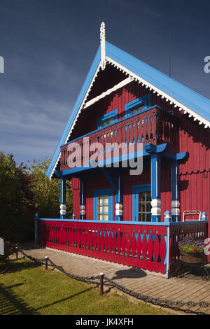 Litauen, westlichen Litauen, Kurische Nehrung, Nida, Dorf Haus detail Stockfoto