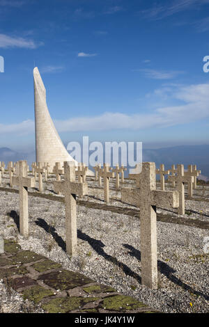 Bas-Rhin, Elsass, Frankreich, Le Struthof ehemalige Nazi-Konzentrationslager, nur Nazi-Run auf französischem Gebiet im zweiten Weltkrieg, Natzwiller camp Denkmal Stockfoto