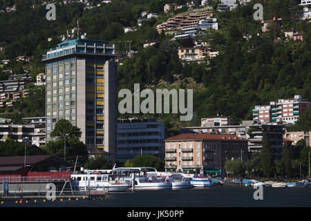 Schweiz, Ticino, Lago di Lugano, Lugano, Hafen Porto Comunale Stockfoto