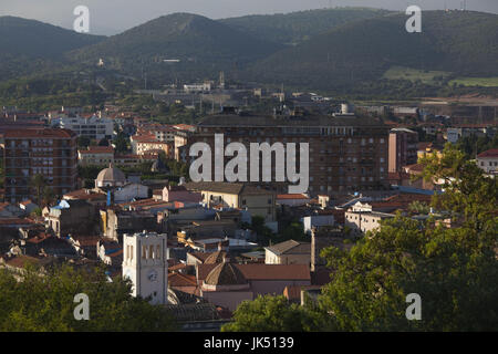 Italien, Sardinien, Südwesten Sardiniens, Iglesias, Kohle Bergbau Blick auf die Stadt Stockfoto