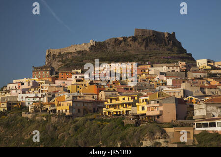 Italien, Sardinien, North West Sardinien, Castelsardo, Sonnenuntergang Stockfoto