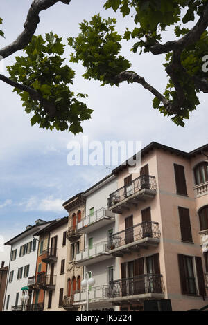 Italien, Lombardei, Lago di Lugano, Campione DItalia Seeufer Gebäude Stockfoto