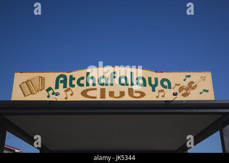 USA, Louisiana, Cajun Country, Henderson, Henderson Lake, Atchafalaya Club, Zydeco-Musik-Club anmelden Stockfoto