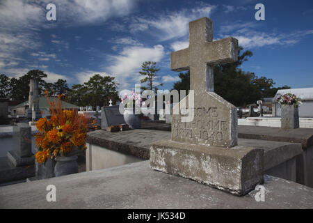 USA, Louisiana, Cajun Country, Breaux Bridge, Langusten-Hauptstadt der Welt, Cajun-Französisch Friedhof Stockfoto