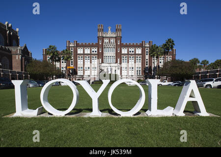 USA, Louisiana, New Orleans, Loyola Universität, außen Stockfoto