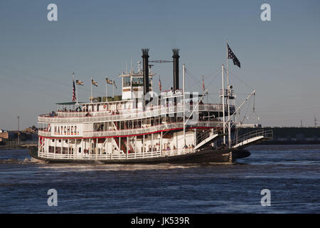 USA, Louisiana, New Orleans, Riverboat Natchez am Mississippi River Stockfoto