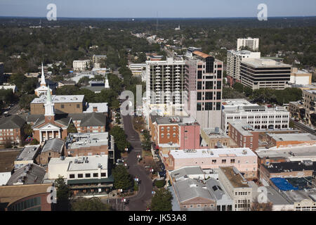 USA, Florida, Tallahassee, erhöhten Blick auf die Stadt vom State Capitol Building Stockfoto