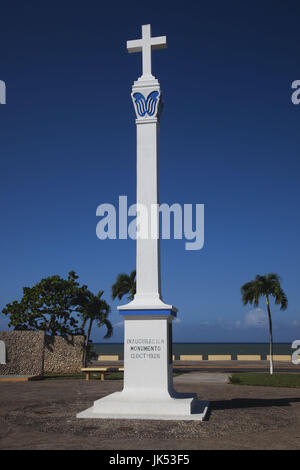 Puerto Rico, Westküste, Aguada, Bahia de Aguadilla Bucht, Kolumbus Landung, 19 November 1493-Denkmal Stockfoto